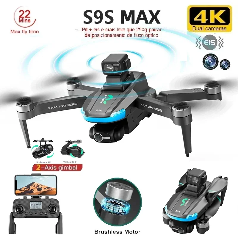 NEW S9S MAX MINI Drone 4K 2-Ax - Drone Gimbal Brushless ulasan dan harga
