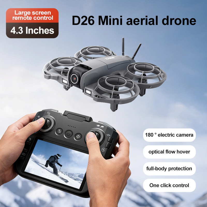 D26 Drone 4K Aerial HD 180° Ca - Drone Gimbal Brushless ulasan dan harga